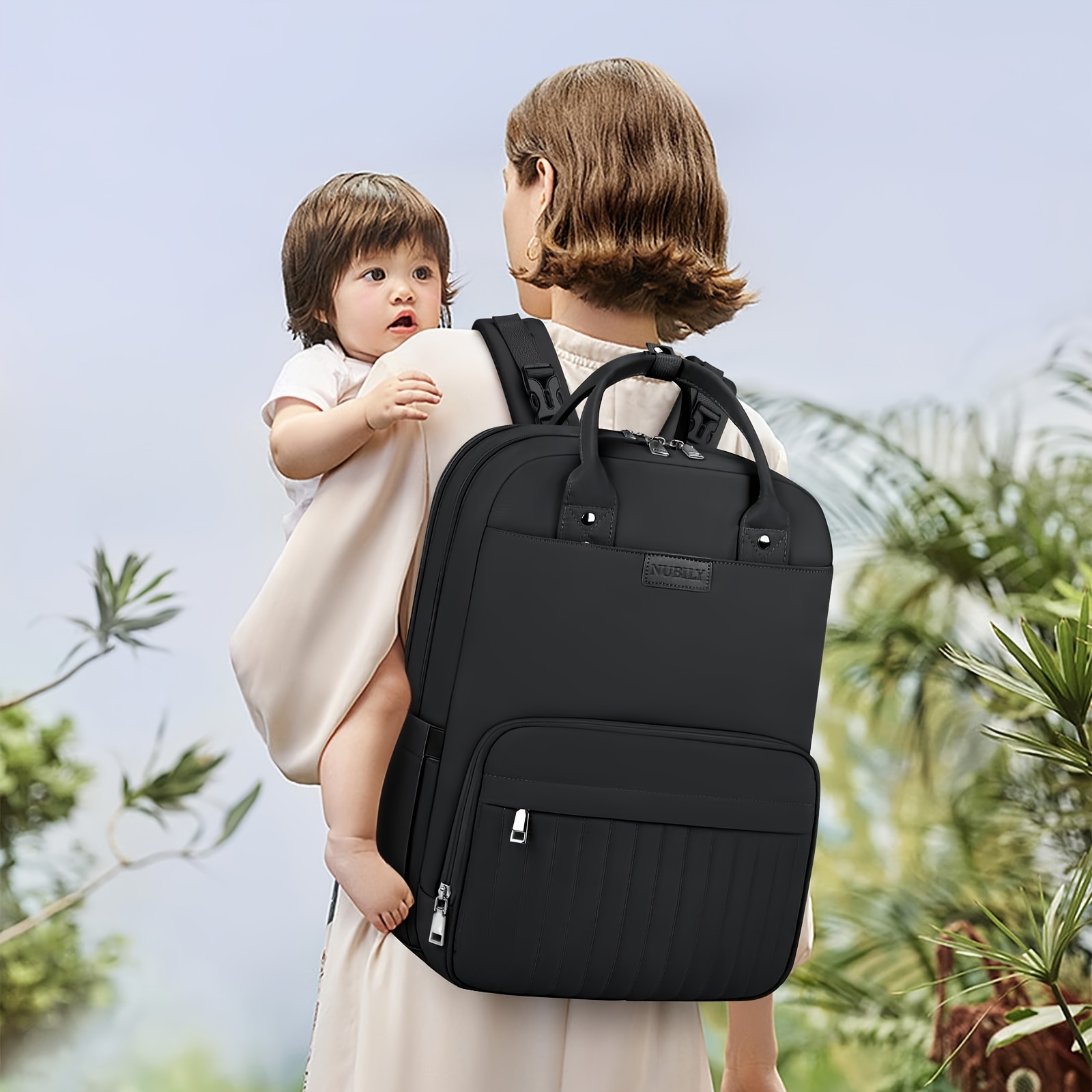 NEWHEY-mochila para cambiar pa - Backpack Diaper Bag reseña y precio